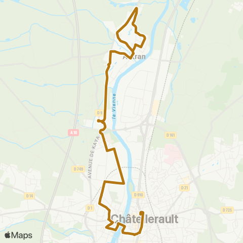 TAC Châtellerault Monory - Antran Centre map