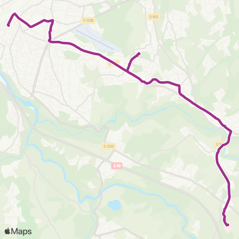 TAC Bonne Ctre / Hôp. Findrol - Mont Blanc map