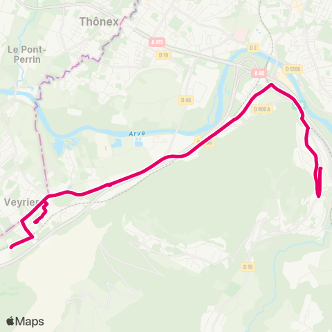 TAC Transport à la Demande - Secteur Etrembières map