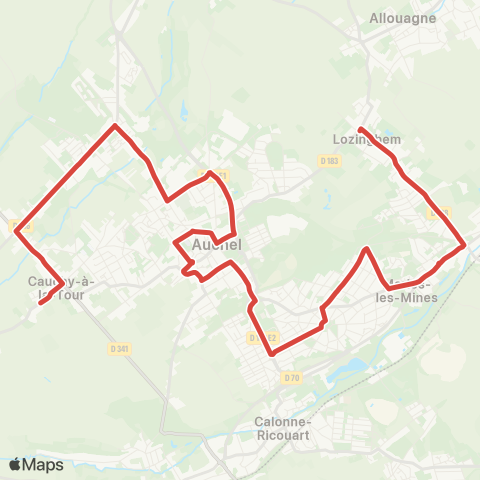 Tadao Scolaires Lozinghem - Auchel - Cauchy-A-la-Tour map