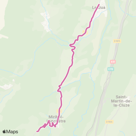 TAG Le Gua les Saillants / le Gua Prélenfrey Église / Miribel-Lanchâtre le Vernay / Col de l'Arzelier map