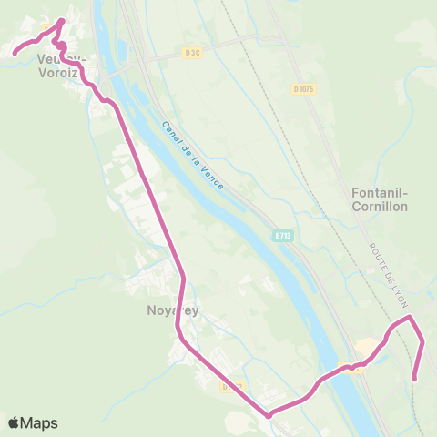 M Réso Veurey-Voroize Châtelard / Veurey-Voroize la Rive / St-Égrève Gare map