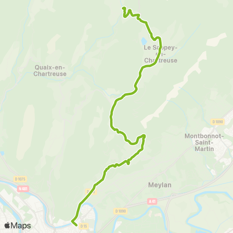 M Réso Sarcenas Pont du Croz / Sarcenas Col de Pte / Grenoble Notre-Dame - Musée map