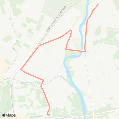 TaM La Pompignane (Lacs) - Leon Blum map