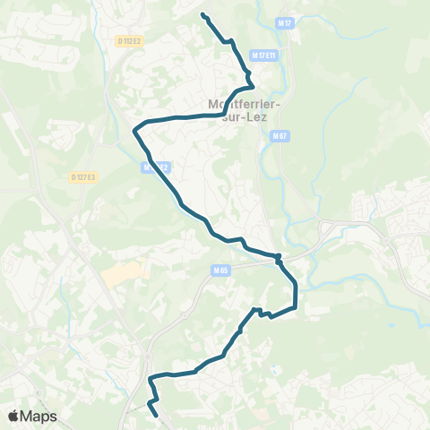 TaM Montpellier Occitanie - Montferrier-s/-Lez Cirad de Baillarguet / Olympe map