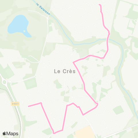 TaM Le Crès : Maumarin - Via Domitia - Jean Jaurès map