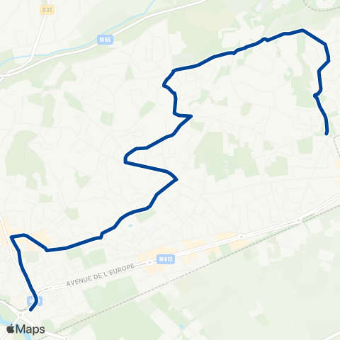 TaM Castelnau-le-Lez : CDG - Aube Rouge / Les Aires map