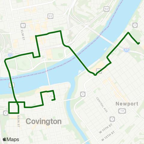 TANK Southbank Shuttle map