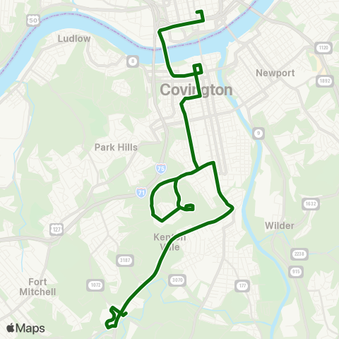 TANK Holman Ave / Fort Wright map