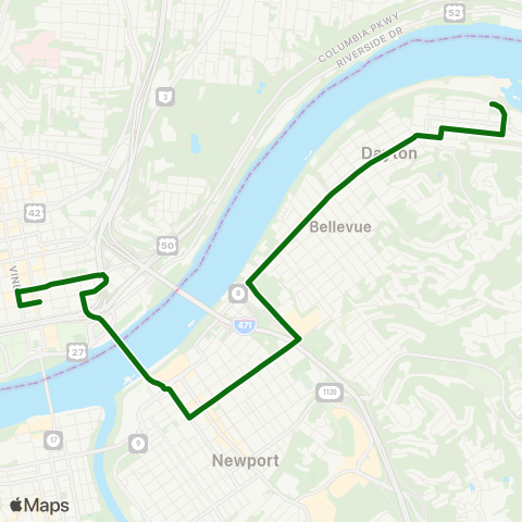 TANK Bellevue / Dayton map