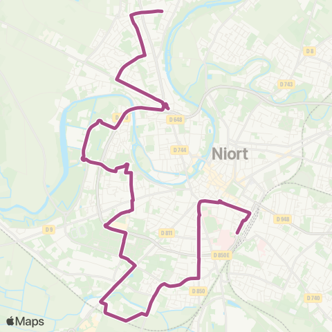 Tanlib Niort Hôpital - Niort Sainte-Pezenne map