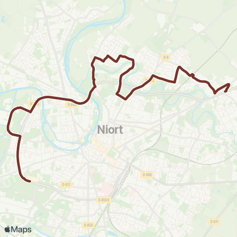 Tanlib Niort Maisons Rouges - Niort Pôle atlantique map