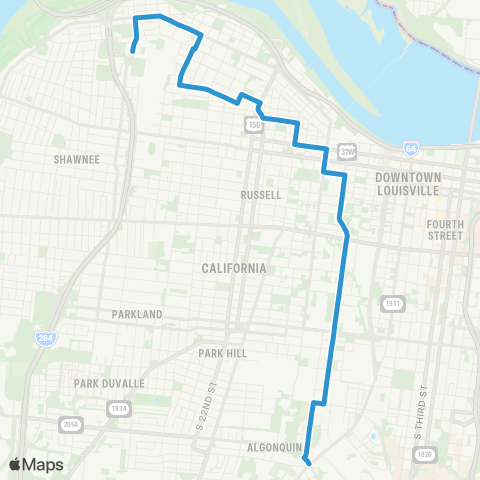 TARC Twelfth Street map