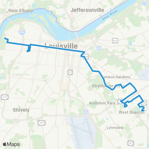 TARC Chestnut Street map