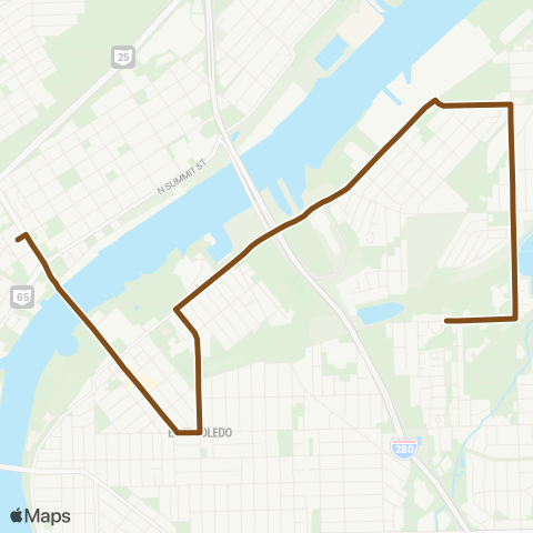 TARTA Birmingham via Main / Starr / Front map