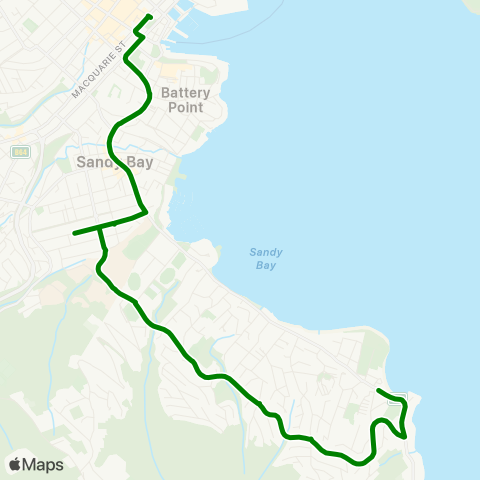 Metro Tasmania  map