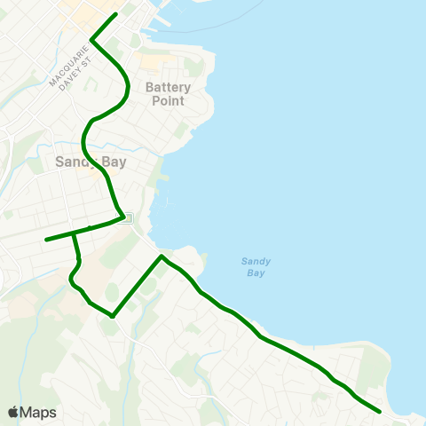 Metro Tasmania  map