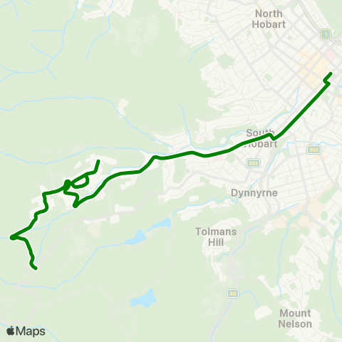 Metro Tasmania  map