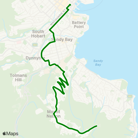 Metro Tasmania  map