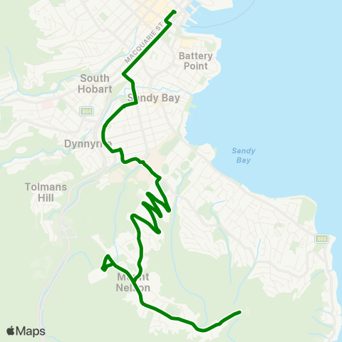 Metro Tasmania  map