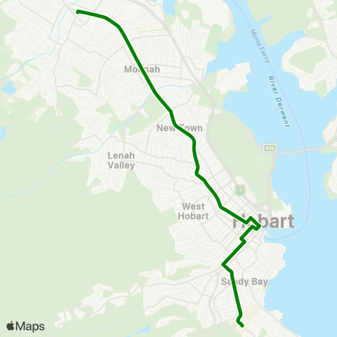 Metro Tasmania  map