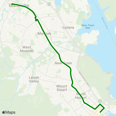 Metro Tasmania  map