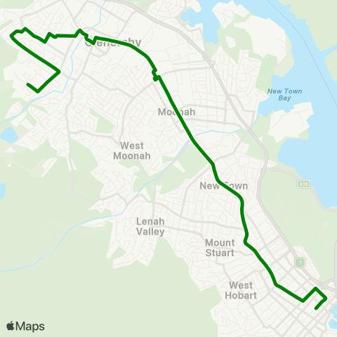 Metro Tasmania  map