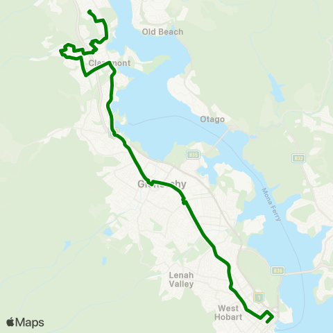 Metro Tasmania  map