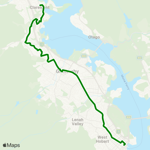 Metro Tasmania  map