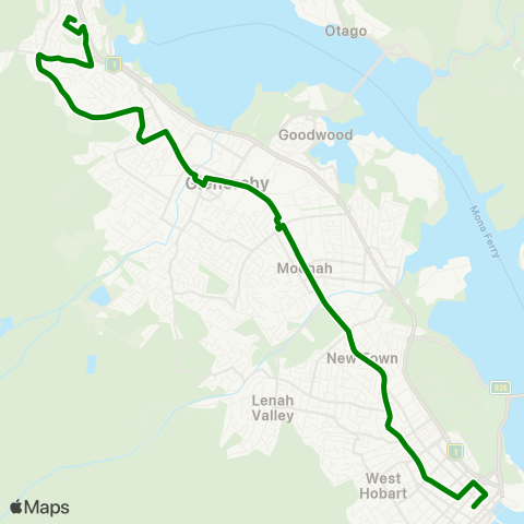 Metro Tasmania  map