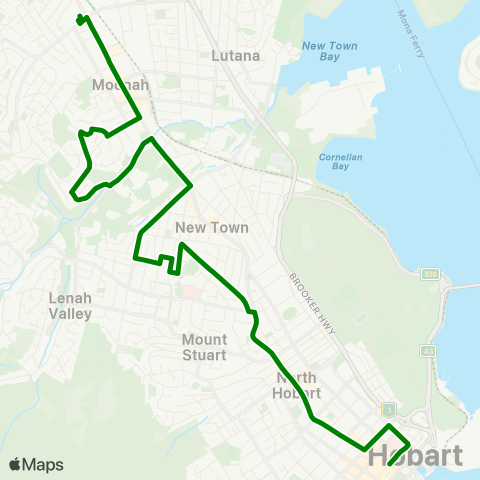 Metro Tasmania  map