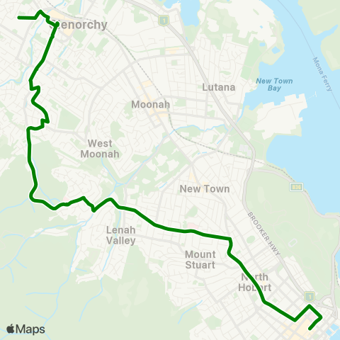 Metro Tasmania  map