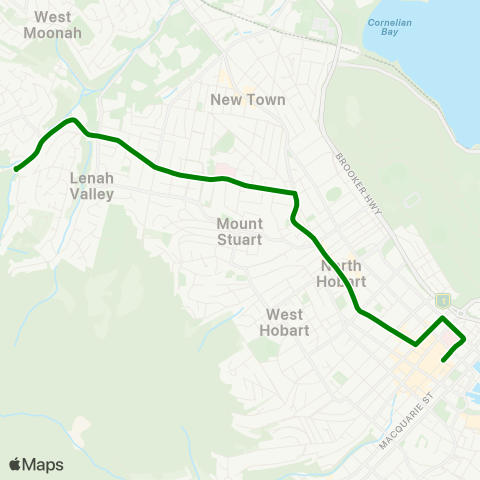 Metro Tasmania  map