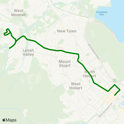 Metro Tasmania  map