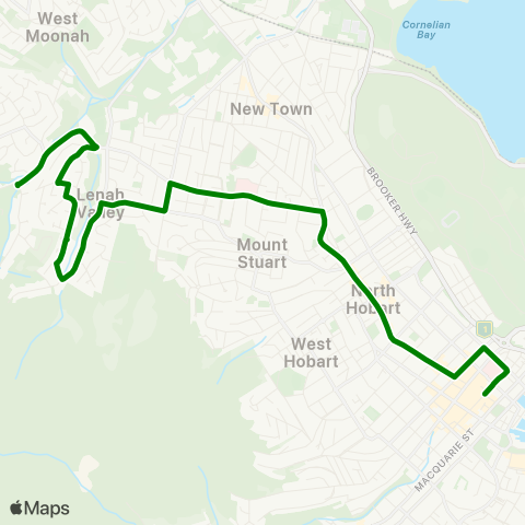 Metro Tasmania  map