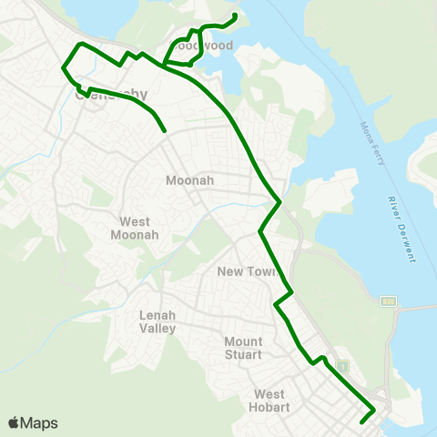 Metro Tasmania  map