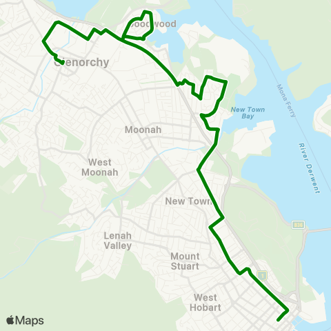 Metro Tasmania  map