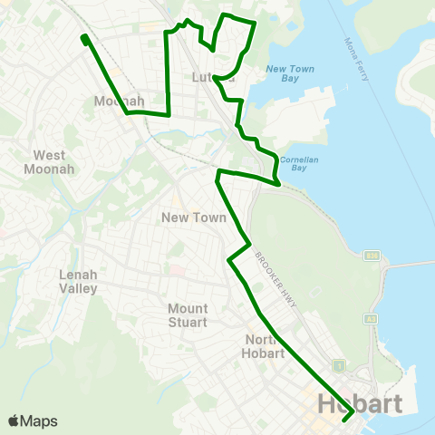 Metro Tasmania  map