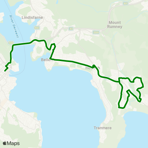 Metro Tasmania  map