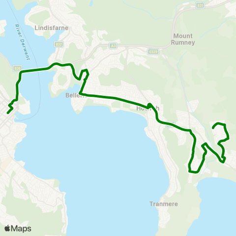 Metro Tasmania  map