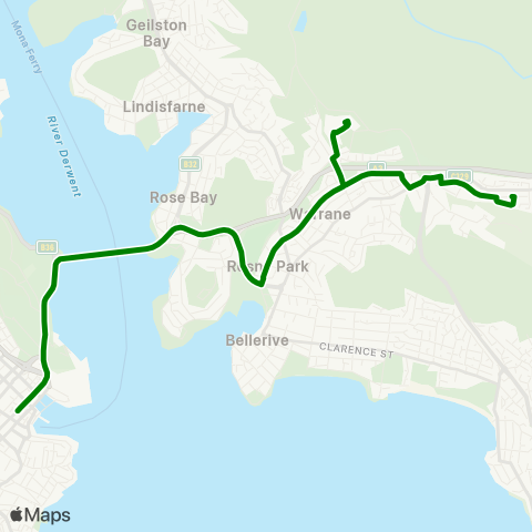 Metro Tasmania  map