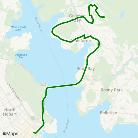 Metro Tasmania  map