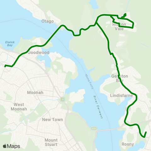 Metro Tasmania  map