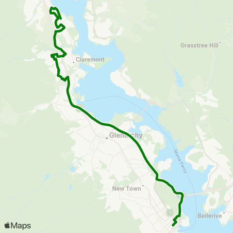 Metro Tasmania  map