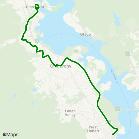 Metro Tasmania  map