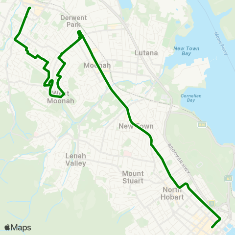 Metro Tasmania  map