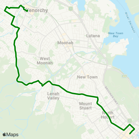 Metro Tasmania  map