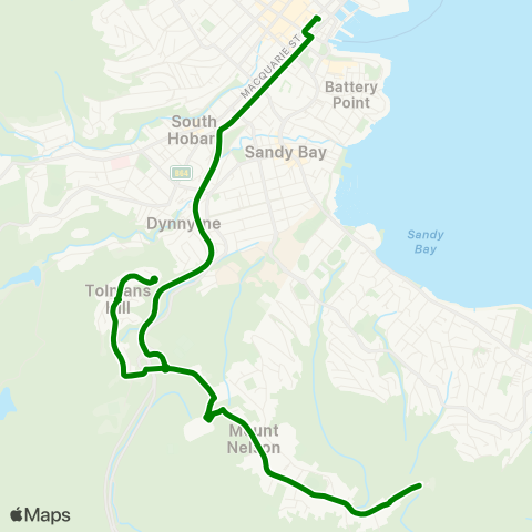 Metro Tasmania  map