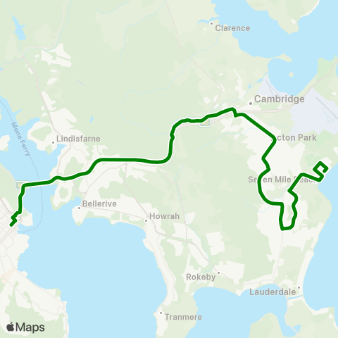 Metro Tasmania  map