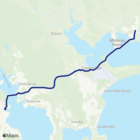 Redline Coaches Sorell Express map